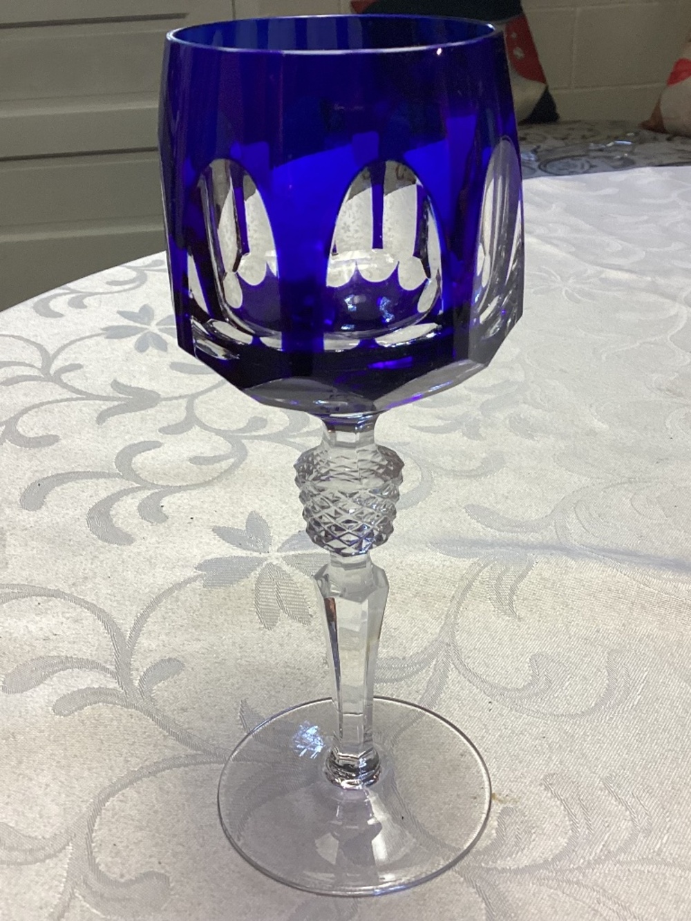 NACHTMANN  ANTIKA. BLUE WINE GLASS. RARE ONE 💙💙💙💙💙HOLLYWOOD GLAMOROUS